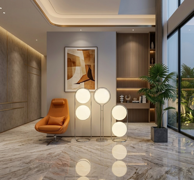 Art Deco Floor Lamp – Modern Ball Light Design