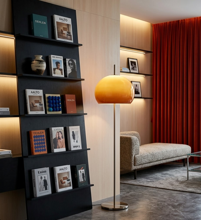 Bauhaus Floor Lamp – Retro Glass Mushroom Design