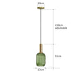 Vintage Glass Pendant Light – Elegant LED Hanging Fixture