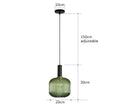 Vintage Glass Pendant Light – Elegant LED Hanging Fixture