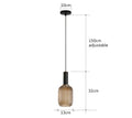 Vintage Glass Pendant Light – Elegant LED Hanging Fixture
