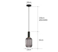 Vintage Glass Pendant Light – Elegant LED Hanging Fixture