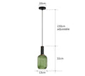 Vintage Glass Pendant Light – Elegant LED Hanging Fixture