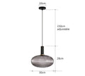 Vintage Glass Pendant Light – Elegant LED Hanging Fixture