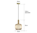Vintage Glass Pendant Light – Elegant LED Hanging Fixture