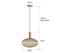 Vintage Glass Pendant Light – Elegant LED Hanging Fixture