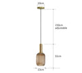 Vintage Glass Pendant Light – Elegant LED Hanging Fixture
