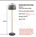Modern Glass Floor Lamp – Elegant LED Decorative Lighting