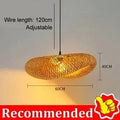 Handmade Bamboo Pendant Light – Nordic LED Hanging Lamp