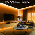 COB LED Strip Light 220V – High Density 288 LEDs/m Waterproof Flexible Light