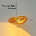 Handmade Bamboo Pendant Light – Nordic LED Hanging Lamp