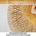 Handmade Bamboo Pendant Light – Nordic LED Hanging Lamp