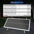 Solar Panel RVPOZWER 100W 12V Monocrystalline