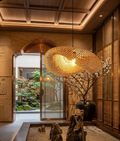 Handmade Bamboo Pendant Light – Nordic LED Hanging Lamp