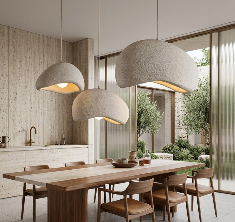 Wabi-Sabi Pendant Light – Modern Minimalist LED Hanging Lamp