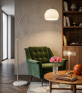 Korean Style Floor Lamp – Modern Chrome LED Lighting