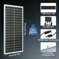 Solar Panel RVPOZWER 100W 12V Monocrystalline