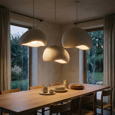Wabi-Sabi Pendant Light – Modern Minimalist LED Hanging Lamp
